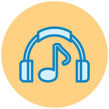 Müzik. Web simgesi basit tasarım