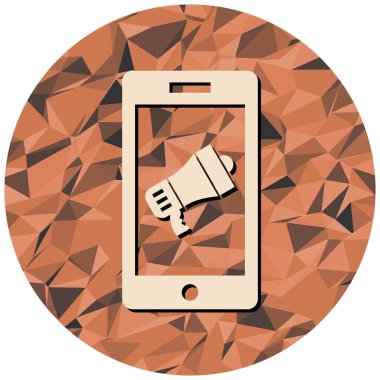 Cep telefonu ikonlu akıllı telefon. Web tasarımı için akıllı hücre vektör simgelerinin düz çizimi