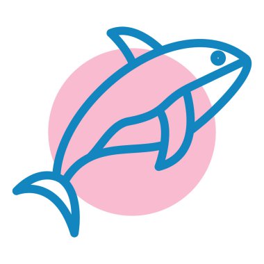 Köpekbalığı. Web simgesi basit illüstrasyon