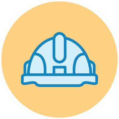 Miğfer. Web simgesi basit illüstrasyon