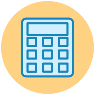 Hesap makinesi. Web simgesi basit illüstrasyon