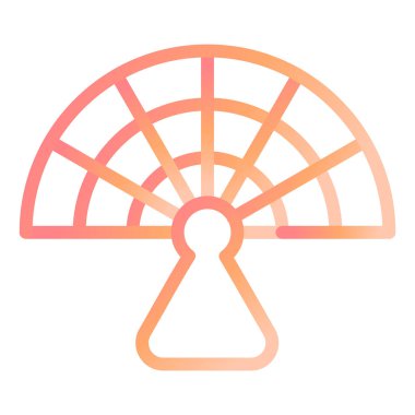 Hand Fan modern ikon vektör illüstrasyonu 