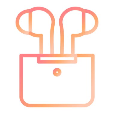 Kulaklık. Web simgesi basit illüstrasyon 