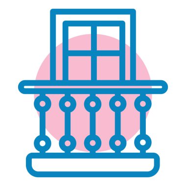 Balkon. Web simgesi basit tasarım