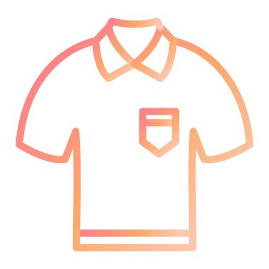 Polo gömlekli. Web simgesi basit illüstrasyon