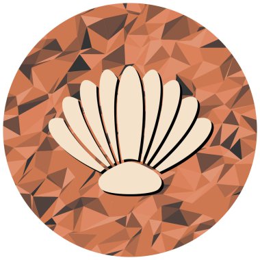 Bir deniz kabuğu simgesinin vektör çizimi