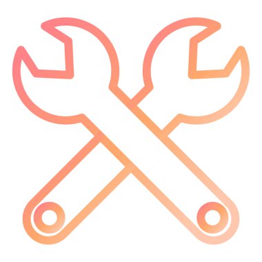 İngiliz anahtarı. Web simgesi vektör illüstrasyonu