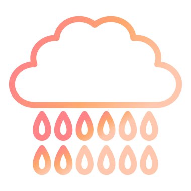 Yağmur. Web simgesi basit illüstrasyon 