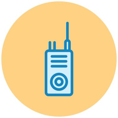 Radyo. Web simgesi basit illüstrasyon