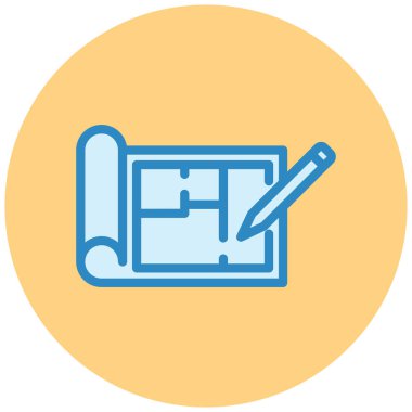 Masa. Web simgesi basit illüstrasyon