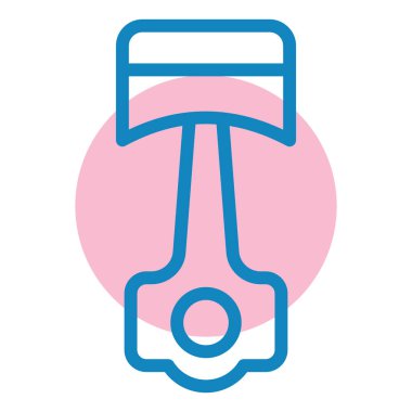 piston simgesi, vektör illüstrasyonu basit tasarım