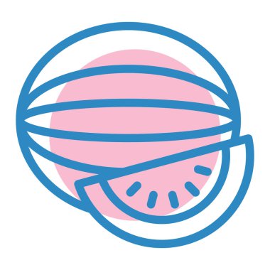 Karpuz Ağı simgesi basit bir illüstrasyon