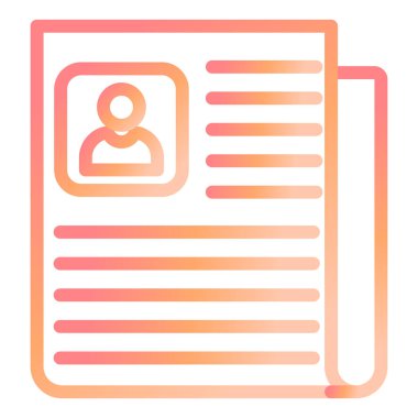 Gazete. Web simgesi basit illüstrasyon 