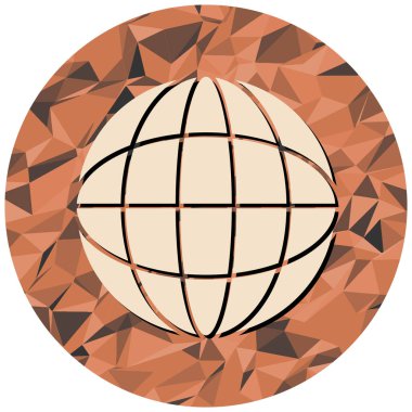 Bir dünya simgesinin vektör illüstrasyonu