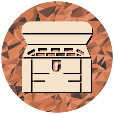 Bir kutu simgesinin vektör illüstrasyonu