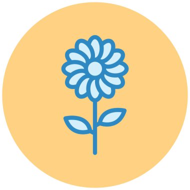 Çiçek. Web simgesi basit illüstrasyon