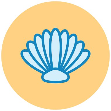 deniz kabuğu simge vektör çizim