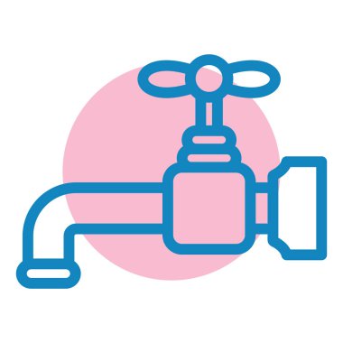 Su musluğu. Basit resimleme