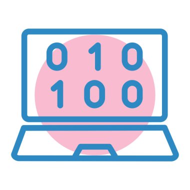 Dizüstü bilgisayar simgesi vektör çizimi