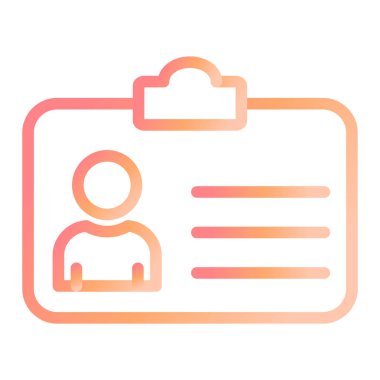 ID kart simgesi vektör illüstrasyonu