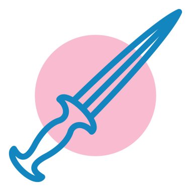 Kılıç. Web simgesi basit illüstrasyon