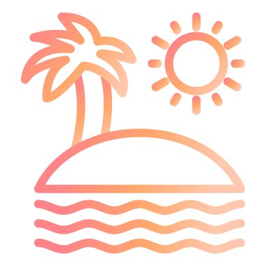 yaz tatili düz vektör simgesi