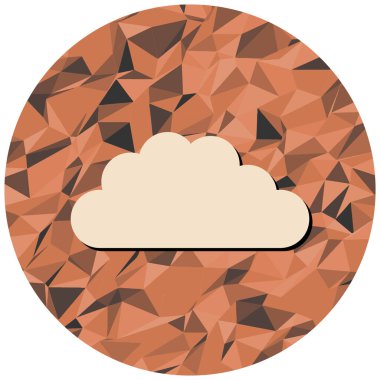 Bulut. Web simgesi basit tasarım