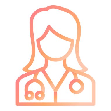 Doktor. Web simgesi basit illüstrasyon