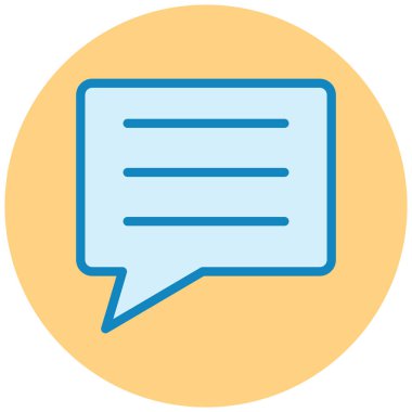 Konuş. Web simgesi basit illüstrasyon