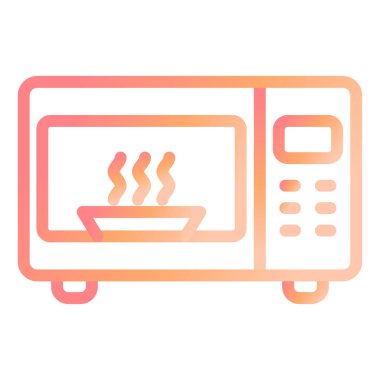 Mikrodalga. Web simgesi basit illüstrasyon 