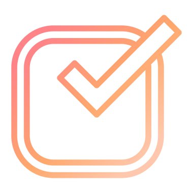 Kutu modern simge vektör illüstrasyonunu işaretle 