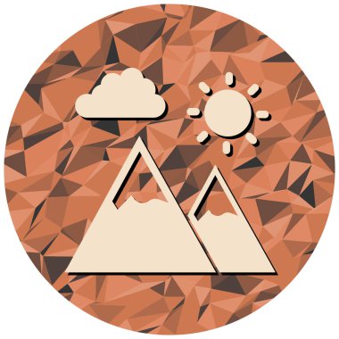 Dağ. Web simgesi basit tasarım