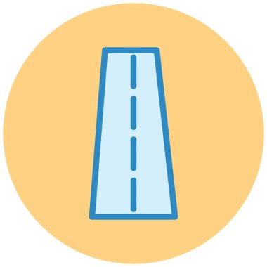 Yol simgesi, vektör illüstrasyonu