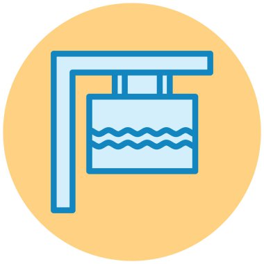 Bir işaret panosu simgesinin vektör illüstrasyonu