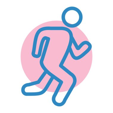 Çalışan adam simgesi vektör illüstrasyonu