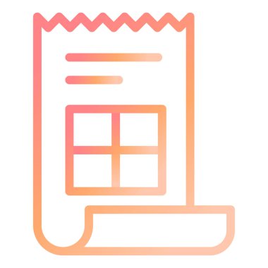 Hesap tablosu modern simge vektör çizimi 