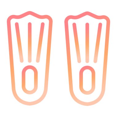 Flippers modern simge vektör illüstrasyonu