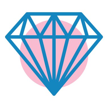 Elmas. Web simgesi vektör illüstrasyonu