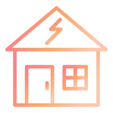 Ev. Web simgesi basit illüstrasyon