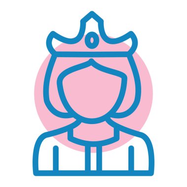 Şapka çizgisi simgesi olan kadın