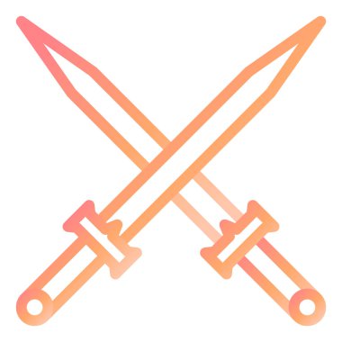 Kılıçlar. Web simgesi basit illüstrasyon 