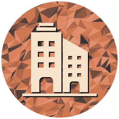 Bina. Web simgesi basit illüstrasyon