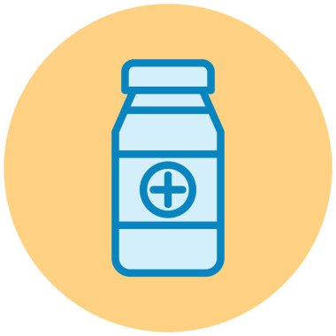 İlaç. Web simgesi basit illüstrasyon