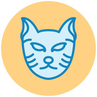 Kedi. Web simgesi basit illüstrasyon