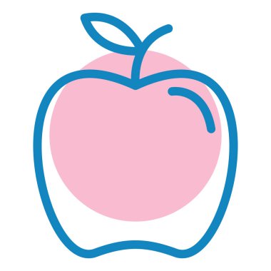 Elma. Web simgesi basit illüstrasyon