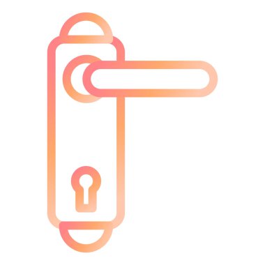 Kapı tokmağı. Web simgesi basit illüstrasyon 