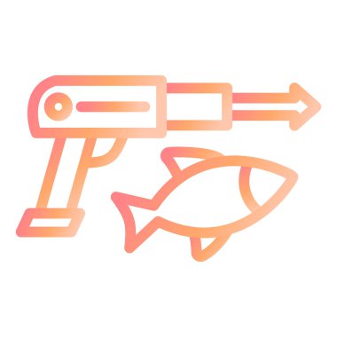 Spear Gun modern ikon vektör çizimi 