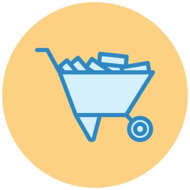 İnşaat. Web simgesi basit illüstrasyon