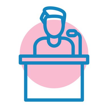 Konuşmacı. Web simgesi basit tasarım