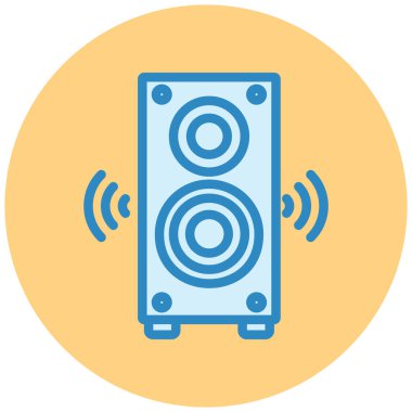 Konuşmacı. Web simgesi basit illüstrasyon